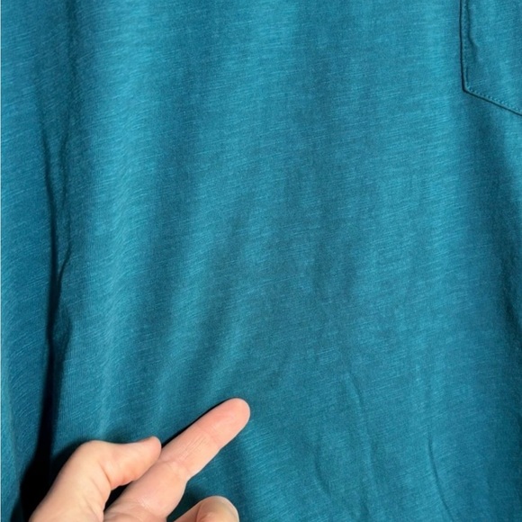 Todd Snyder Mens XXL T-shirt Short Sleeve Top Teal Pocket 100% Cotton 23x30 - Picture 6 of 6